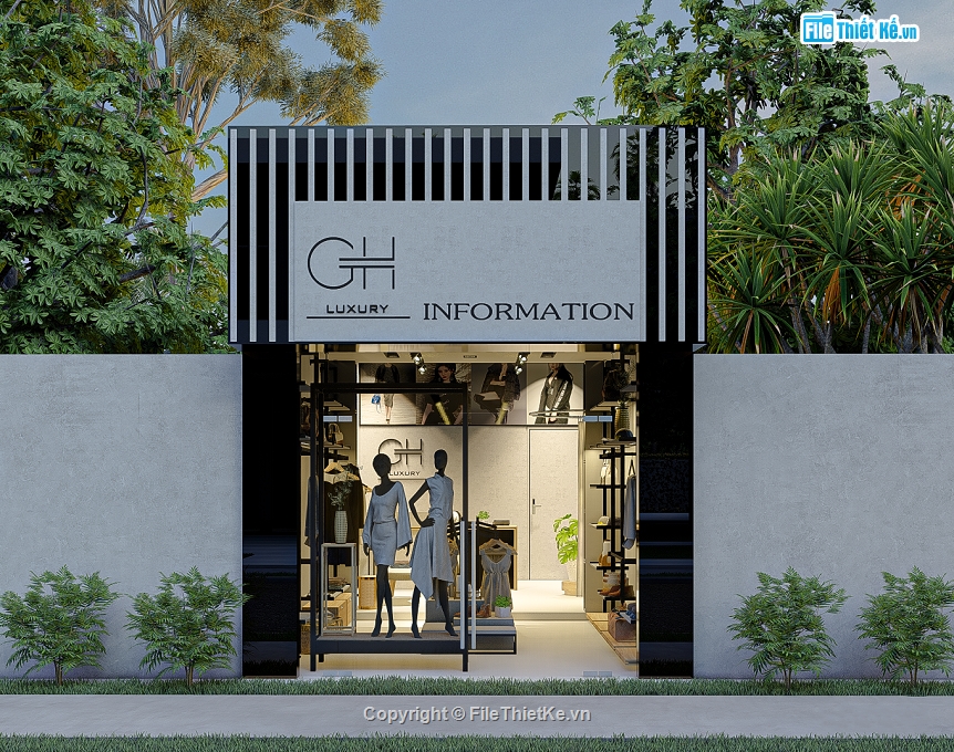 file sketchup shop thời trang,sketchup shop quần áo,model su shop quần áo,Model Shop thời trang,Sketchup shop quần áo